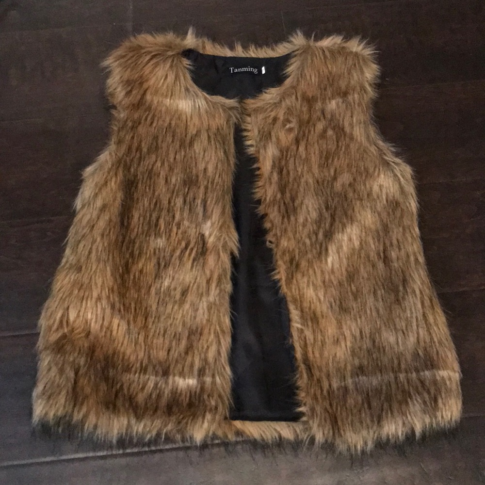 Faux Brown Fur Vest!